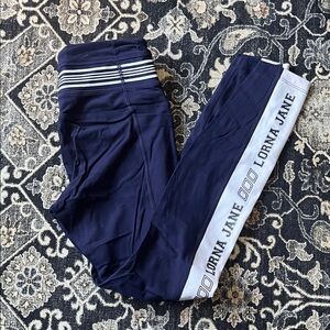 Lorna Jane Leggings in Navy and White